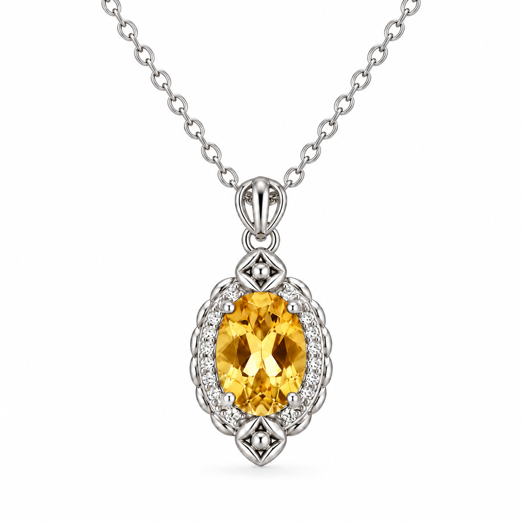 A Little Longer in the Sun — yellow pendant, AI-assisted white-background product view [asset:29379f95d3c9]
