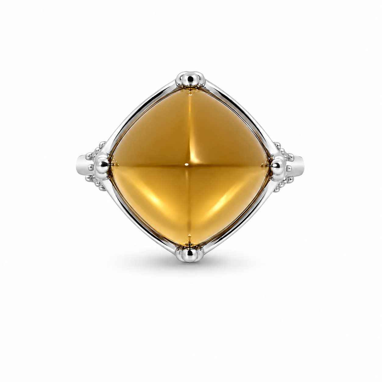A Map on the Table — yellow citrine ring, white-background product view [asset:7bba6e678105]