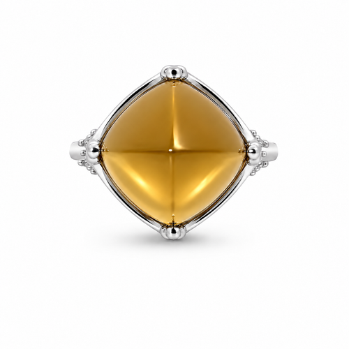 A Map on the Table — yellow citrine ring, white-background product view [asset:7bba6e678105]