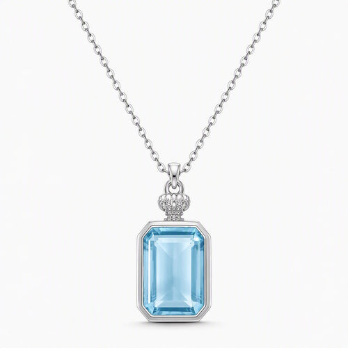 A Window Left Open — blue topaz pendant, white-background product view [asset:c43205fb9759]