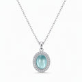 Before the City Wakes — aqua aquamarine pendant, white-background product view [asset:b825a8333464]