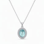 Before the City Wakes — aqua aquamarine pendant, white-background product view [asset:b825a8333464]