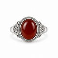 Side Two — red-brown agate ring, white-background product view [asset:523b9ada9452]