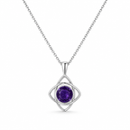 The Knot We Left Loose — violet amethyst pendant, white-background product view [asset:5d0bec9c2f76]