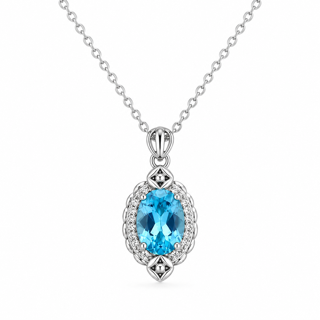 The Way Back to You — blue topaz pendant, white-background product view [asset:1339c850b20c]