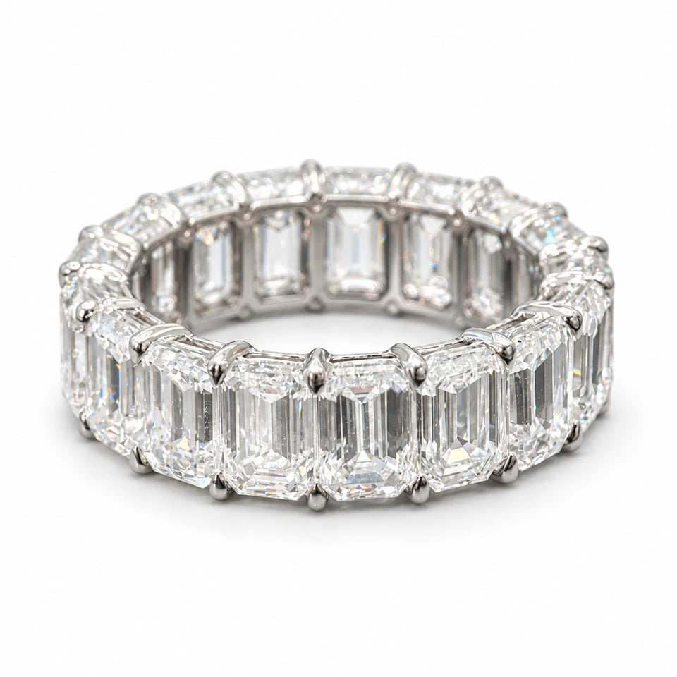 Emerald-Cut Lab-Grown Diamond Eternity Band