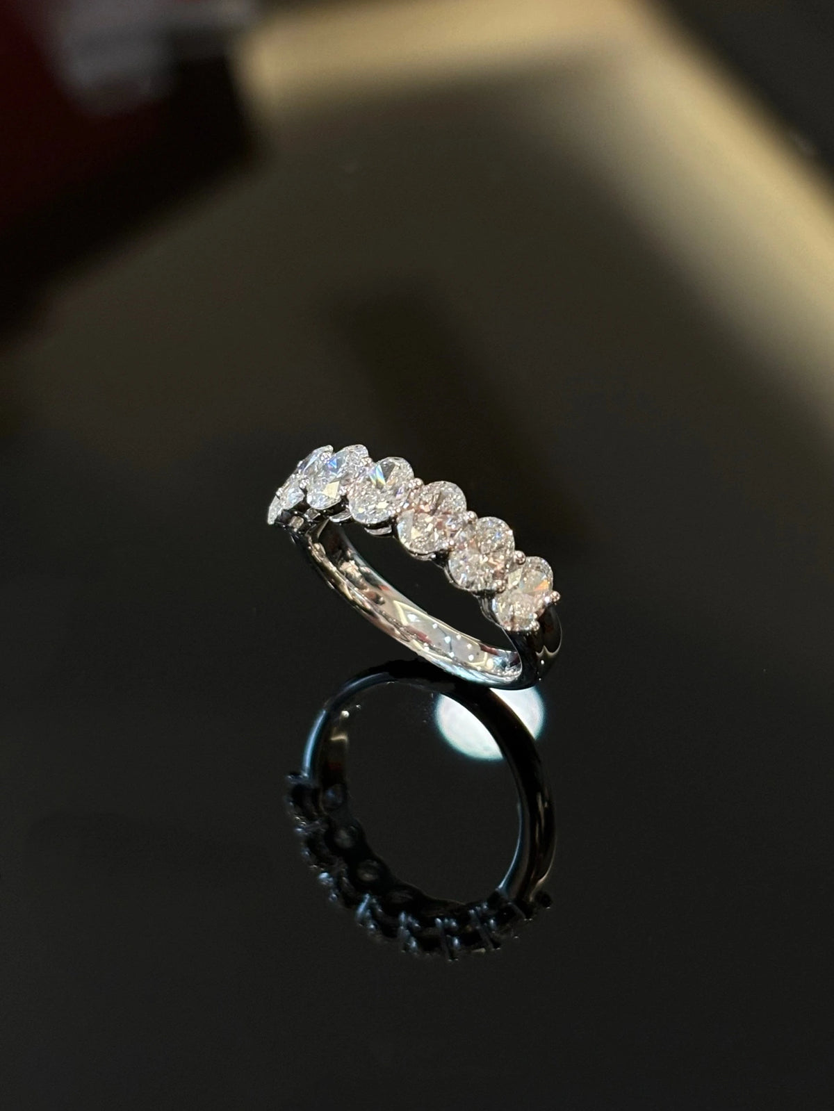 Seven-stone oval diamond band, original product view 2