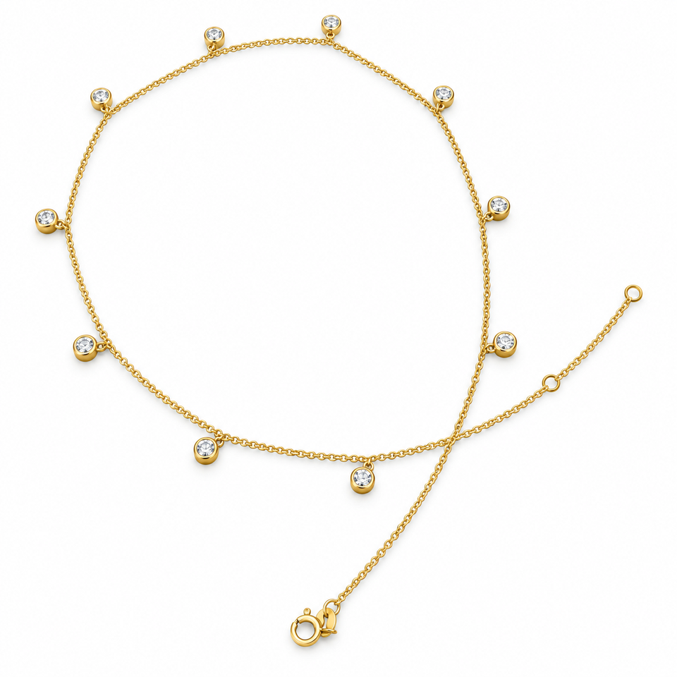 Ten-Stone Round Lab-Grown Diamond Necklace