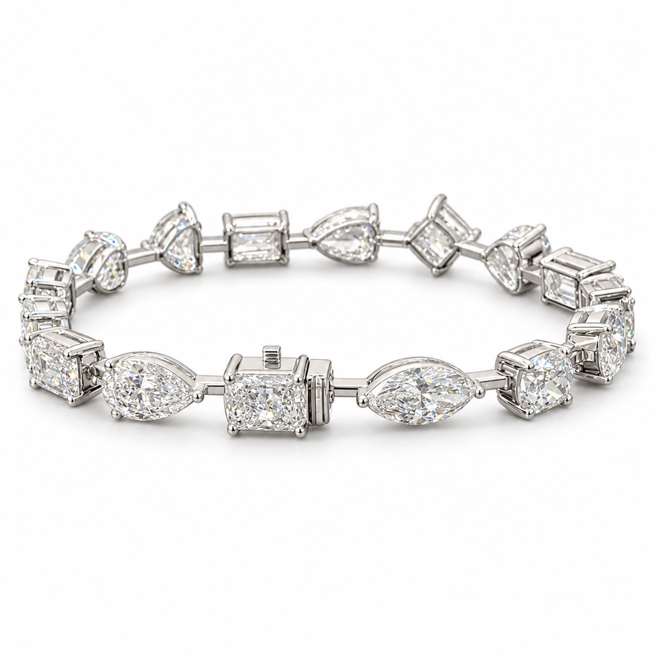Mixed-Cut Lab-Grown Diamond Bracelet