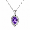 What We Said Without Words — violet pendant, AI-assisted white-background product view [asset:7080180bea7a]